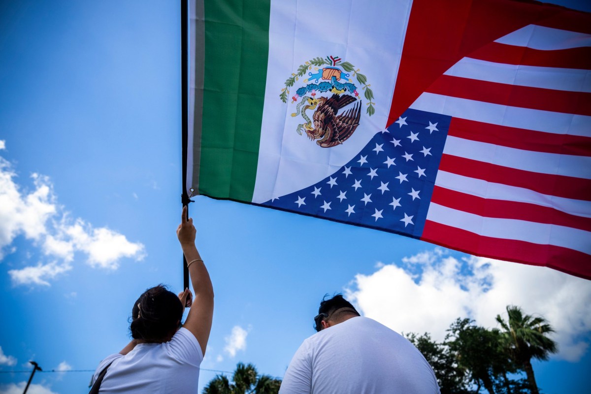 Protesters in McAllen during "no kings" protests that happened around the country in opposition to President Donald Trump's policies. The Trump administration will reopen DACA applications for the first time in years after a recent court ruling.