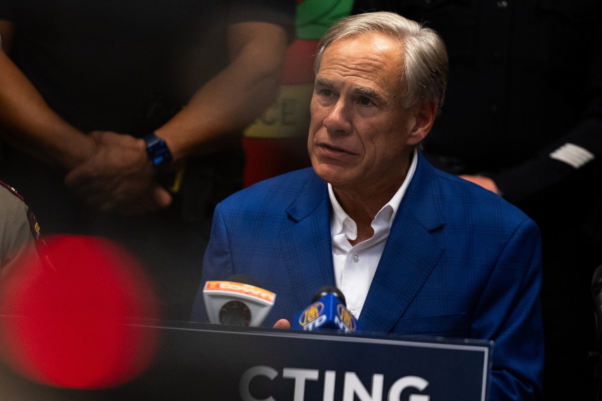 Gov. Greg Abbott speaks during a press conference in Houston on Oct. 1, 2025.