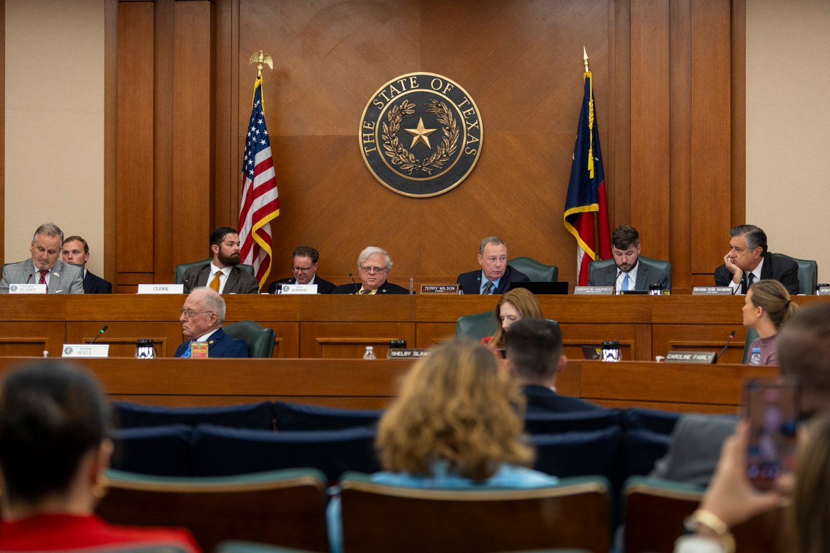 The Senate Select Committee on Civil Discourse and Freedom of Speech in Higher Education listens to invited testimonies at the Capitol on Thursday, Nov. 13, 2025.