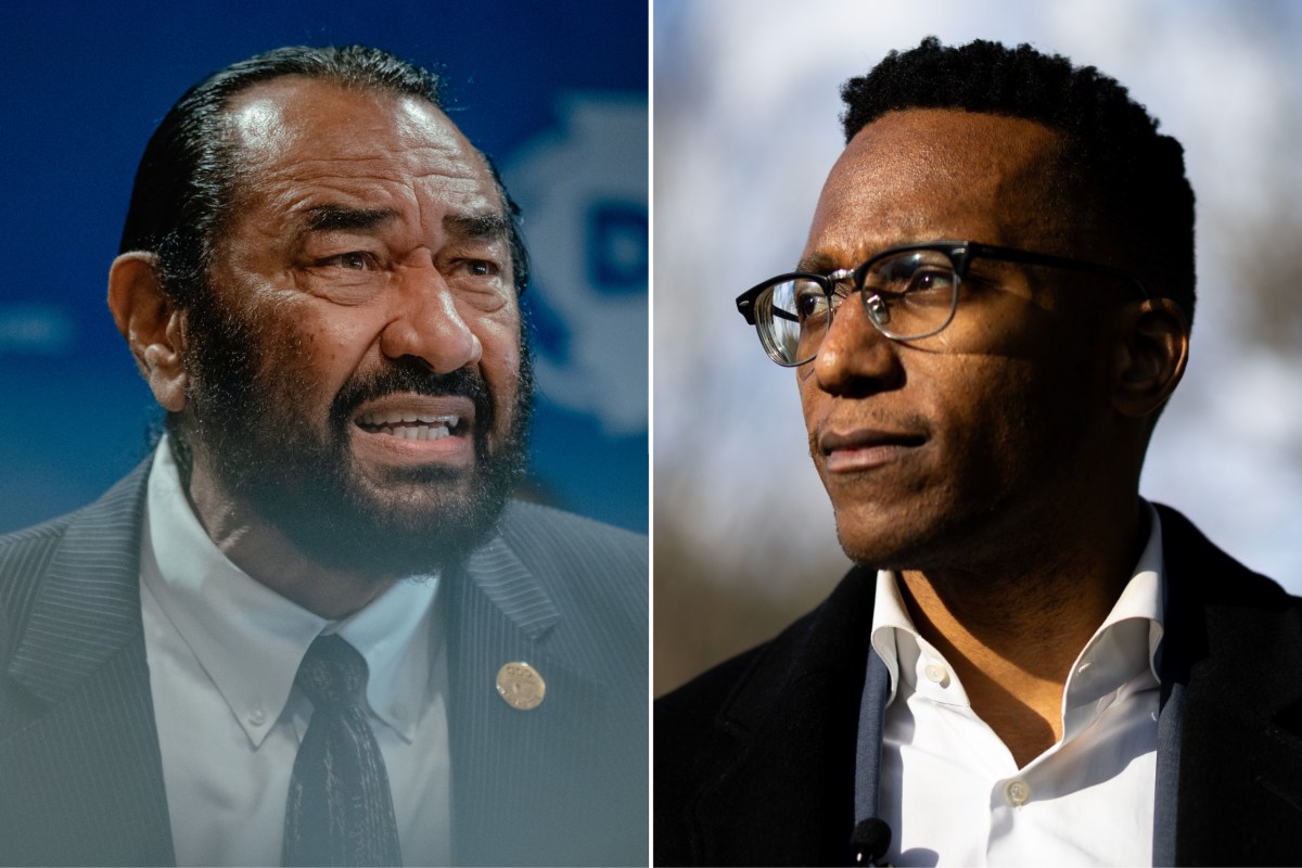 From left: U.S. Reps. Al Green, D-Houston, and Christian Menefee, D-Houston.