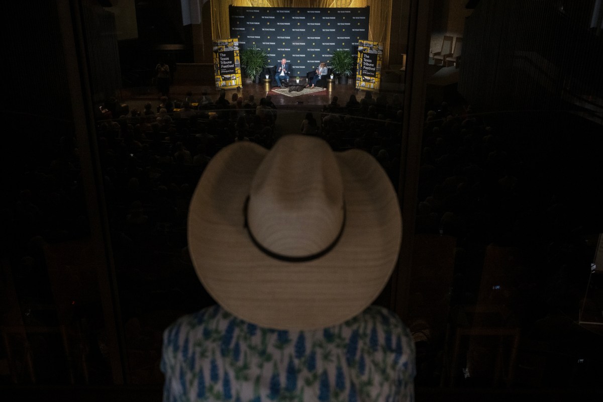 2024 candidate for vice president and Minnesota Governor Tim Walz sits down with Jennifer Palmieri, contributing editor at Vanity Fair and co-host of Showtime’s The Circus, during a one-on-one conversation at The Texas Tribune Festival in downtown Austin, on Thursday, Nov. 13, 2025.