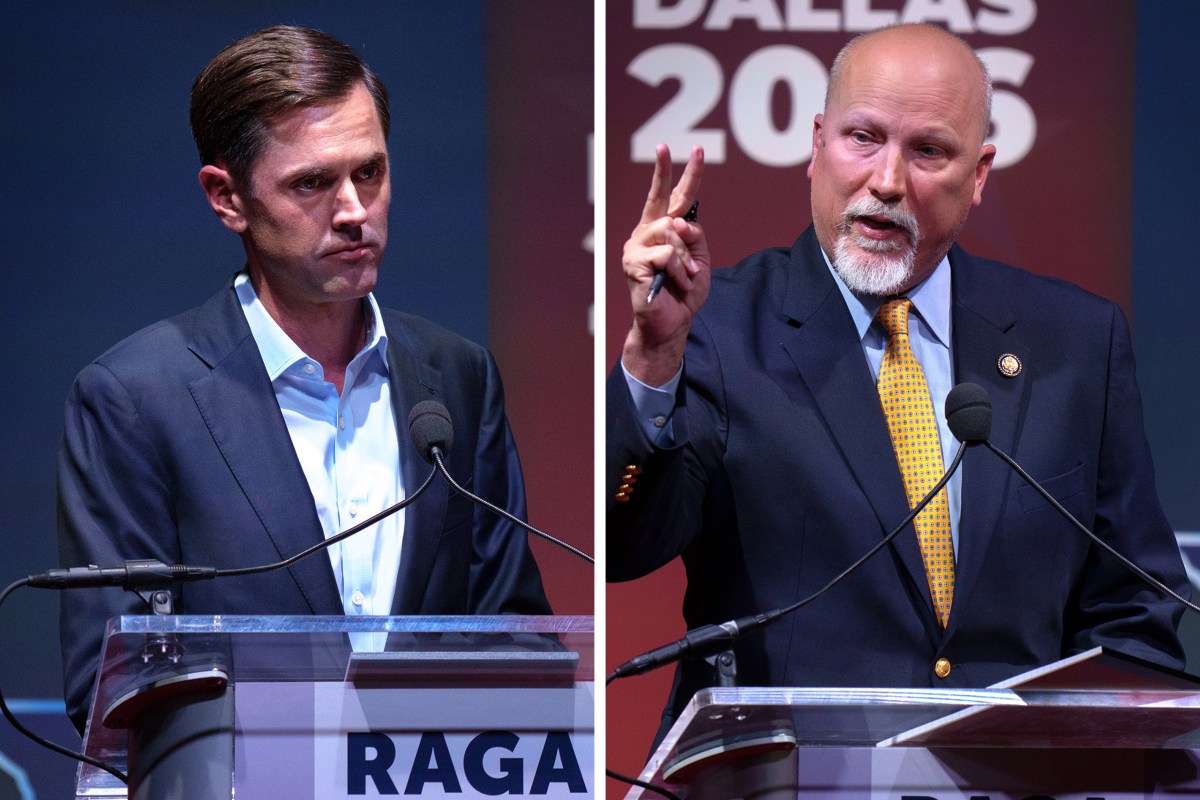 From left: State Sen. Mayes Middleton, R-Galveston, and U.S. Rep. Chip Roy, R-Austin, are running in the Republican primary for Texas attorney general.
