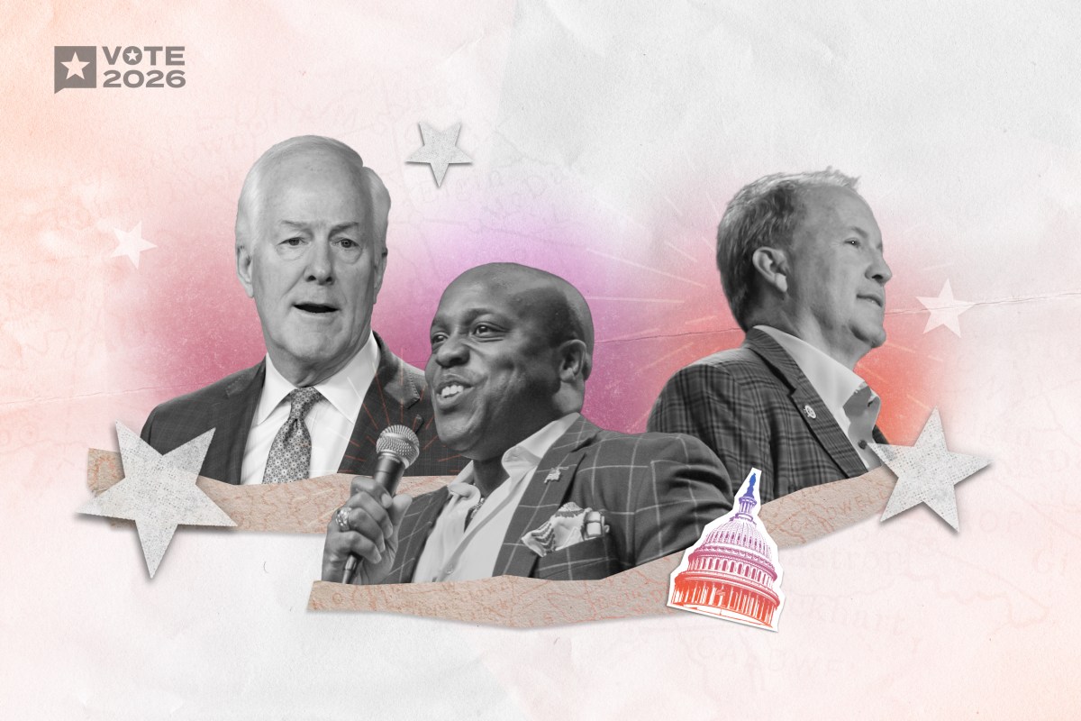 From left: John Cornyn, Wesley Hunt and Ken Paxton, Republican candidates for U.S. Senate.