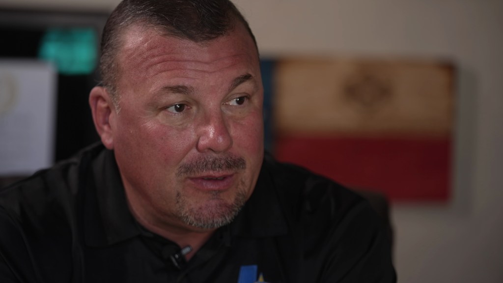 Frazier speaks during an interview at his office.